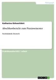 Cover von Abschlussbericht zum Praxissemester
