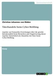 Cover von Täterhandeln beim Cyber-Mobbing