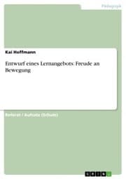 Cover von Entwurf eines Lernangebots: Freude an Bewegung