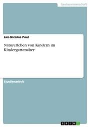 Cover von Naturerleben von Kindern im Kindergartenalter