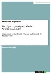 Cover von Ein 'Spurenparadigma' für die Vegetationskunde?