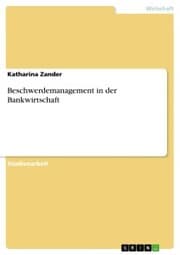 Cover von Beschwerdemanagement in der Bankwirtschaft