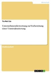 Cover von Unternehmensbewertung zur Vorbereitung einer Umstrukturierung