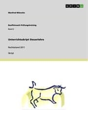 Cover von Unterrichtsskript Steuerlehre