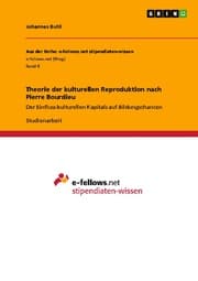 Cover von Theorie der kulturellen Reproduktion nach Pierre Bourdieu