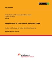 Cover von Interpretation zu 'Der Prozess' von Franz Kafka