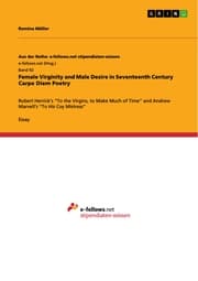 Cover von Female Virginity and Male Desire in Seventeenth Century Carpe Diem Poetry