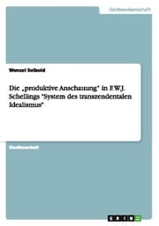 Cover von Die produktive Anschauung in F.W.J. Schellings 'System des transzendentalen Idealismus'