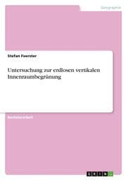 Cover von Untersuchung zur erdlosen vertikalen Innenraumbegrünung