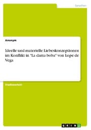 Cover von Ideelle und materielle Liebeskonzeptionen im Konflikt in 'La dama boba' von Lope de Vega