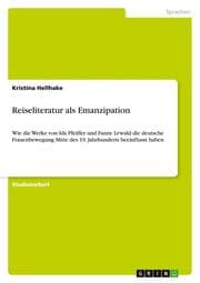 Cover von Reiseliteratur als Emanzipation