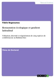Cover von Restauration écologique et gradient latitudinal