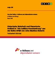 Cover von Historische Wahrheit und literarische Freiheit in 'Die Catilina-Verschwörung' aus der Reihe SPQR von John Maddox Roberts
