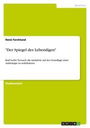 Cover von 'Der Spiegel des Lebendigen'