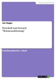 Cover von Protokoll zum Versuch 'Wärmeausbreitung'