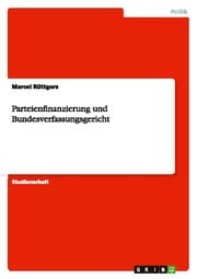 Cover von Parteienfinanzierung und Bundesverfassungsgericht