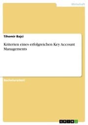 Cover von Kriterien eines erfolgreichen Key Account Managements