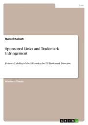 Cover von Sponsored Links and Trademark Infringement
