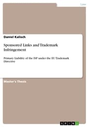 Cover von Sponsored Links and Trademark Infringement
