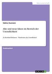Cover von Alte und neue Ideen im Bereich der Unendlichkeit