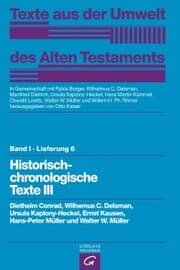 Cover von Historisch-chronologische Texte III