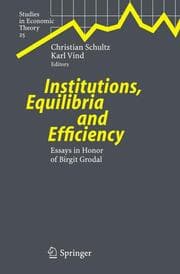 Cover von Institutions, Equilibria and Efficiency