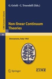 Cover von Non-linear Continuum Theories