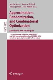 Cover von Approximation, Randomization, and Combinatorial Optimization. Algorithms and Techniques