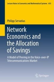 Cover von Network Economics and the Allocation of Savings