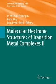 Cover von Molecular Electronic Structures of Transition Metal Complexes II