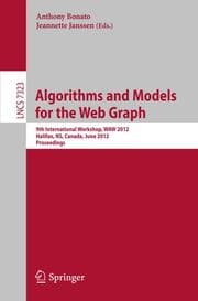 Cover von Algorithms and Models for the Web Graph