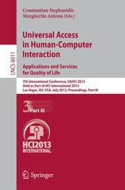 Cover von Universal Access in Human-Computer Interaction: Applications and Services for Quality of Life