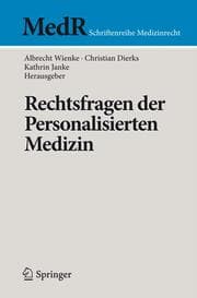 Cover von Rechtsfragen der Personalisierten Medizin