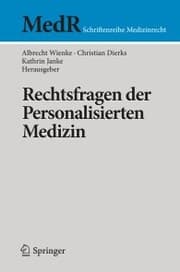 Cover von Rechtsfragen der Personalisierten Medizin