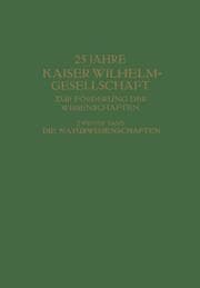 Cover von 25 Jahre Kaiser Wilhelm-Gesellschaft zur Förderung der Wissenschaften