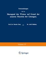 Cover von Untersuchungen über den Säuregrad des Weines auf Grund der neueren Theorien der Lösungen