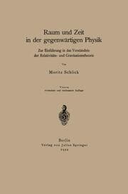 Cover von Raum und Zeit in der gegenwärtigen Physik