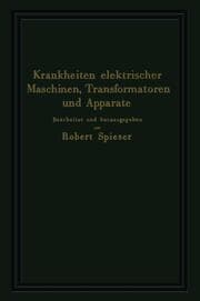 Cover von Krankheiten elektrischer Maschinen, Transformatoren und Apparate