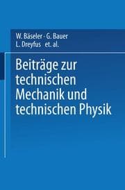 Cover von Beiträge zur Technischen Mechanik und Technischen Physik