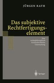 Cover von Das subjektive Rechtfertigungselement