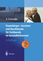 Cover von Staatsbürger-, Gesetzes und Berufskunde für Fachberufe im Gesundheitswesen