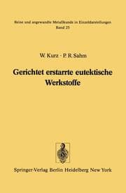 Cover von Gerichtet erstarrte eutektische Werkstoffe