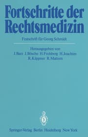 Cover von Fortschritte der Rechtsmedizin