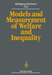 Cover von Models and Measurement of Welfare and Inequality