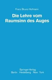 Cover von Die Lehre vom Raumsinn des Auges