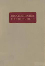 Cover von Biochemisches Handlexikon