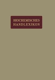 Cover von Biochemisches Handlexikon
