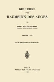 Cover von Die Lehre vom Raumsinn des Auges