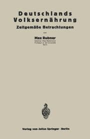 Cover von Deutschlands Volksernährung