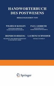 Cover von Handwörterbuch des Postwesens